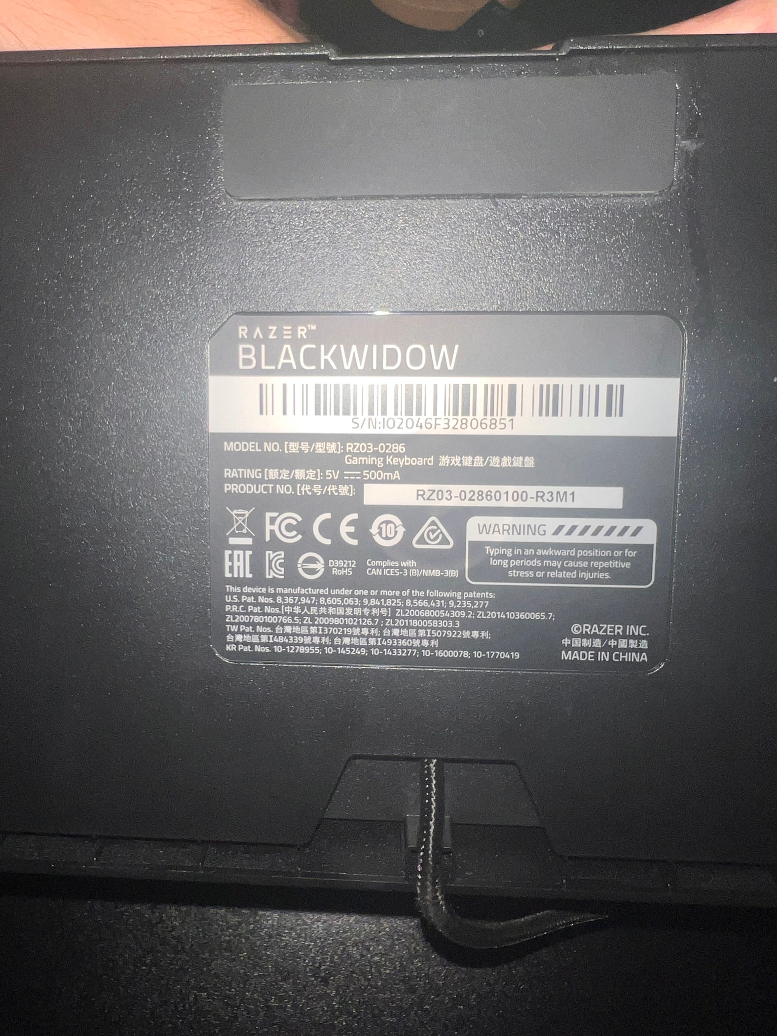 RAZER blackwidow  2019