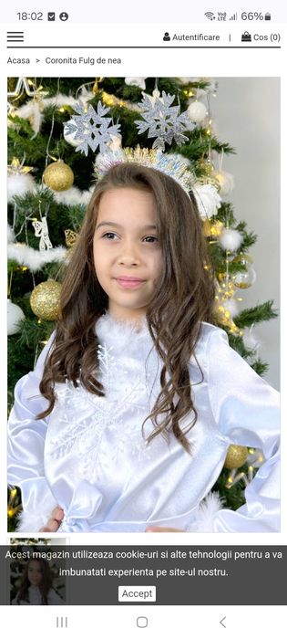 Costum fulg de nea fetita