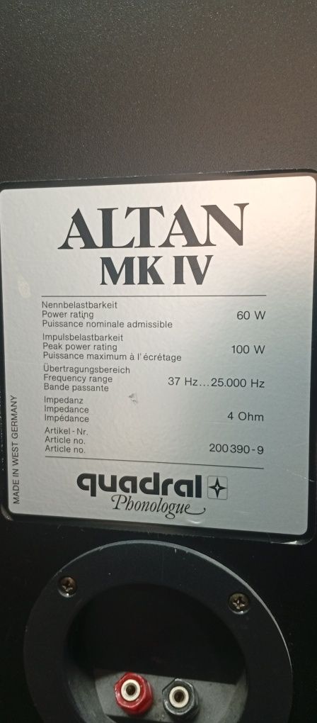 Тонколони QUADRAL Altan mk IV