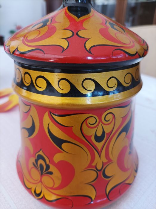 Дървен сет  ХОХЛОМА за декорация или използване