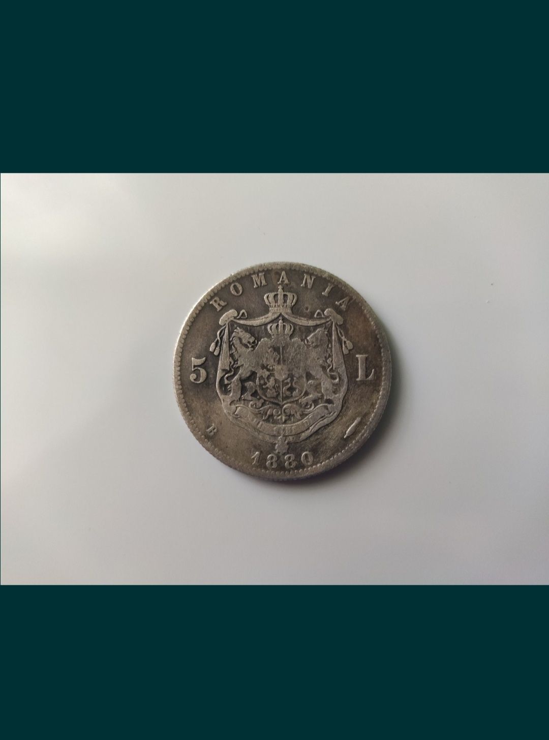 Moneda  argint carol I al Romaniei
