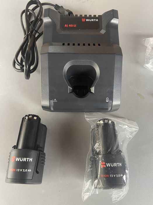 Pachet Wurth 12V freza si slefuitor orbital 2 acumulatori incarcator