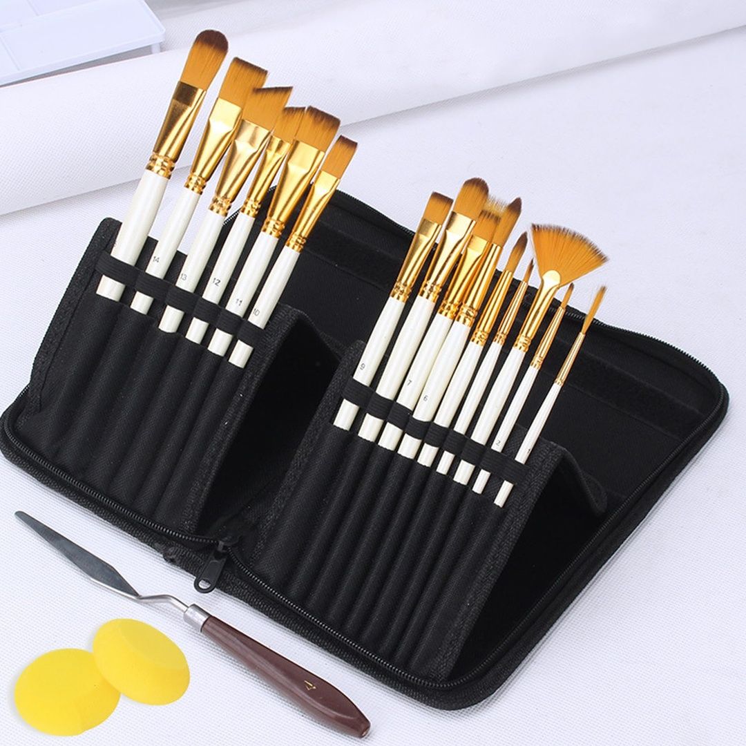 Set pensule vopsele acrilice 15 piese
