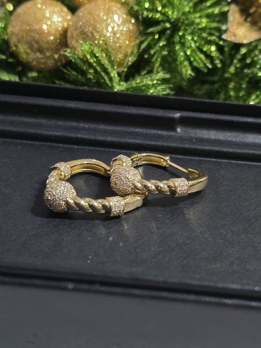 Cercei placati cu aur 14 karate