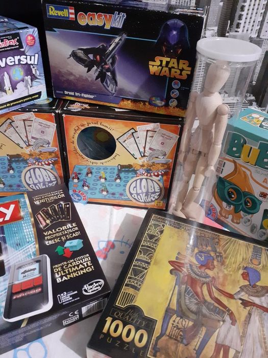 Monopoly nou nout,puzzle egipt,Globe Whizz,Star Wars nava Revell