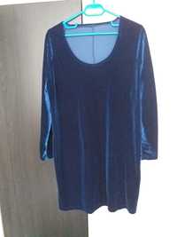 Rochie catifea bleumarin