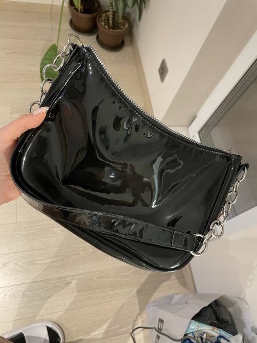 Черна чанта HM сребро