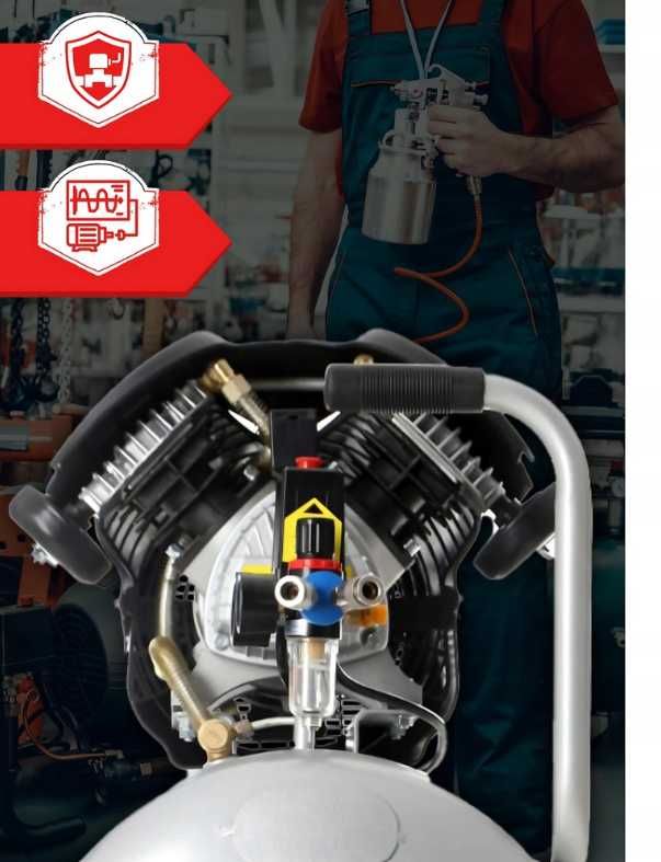 Compresor aer comprimat 100L 230V 3.5kw 530Lmin 8bar + ulei + cupla