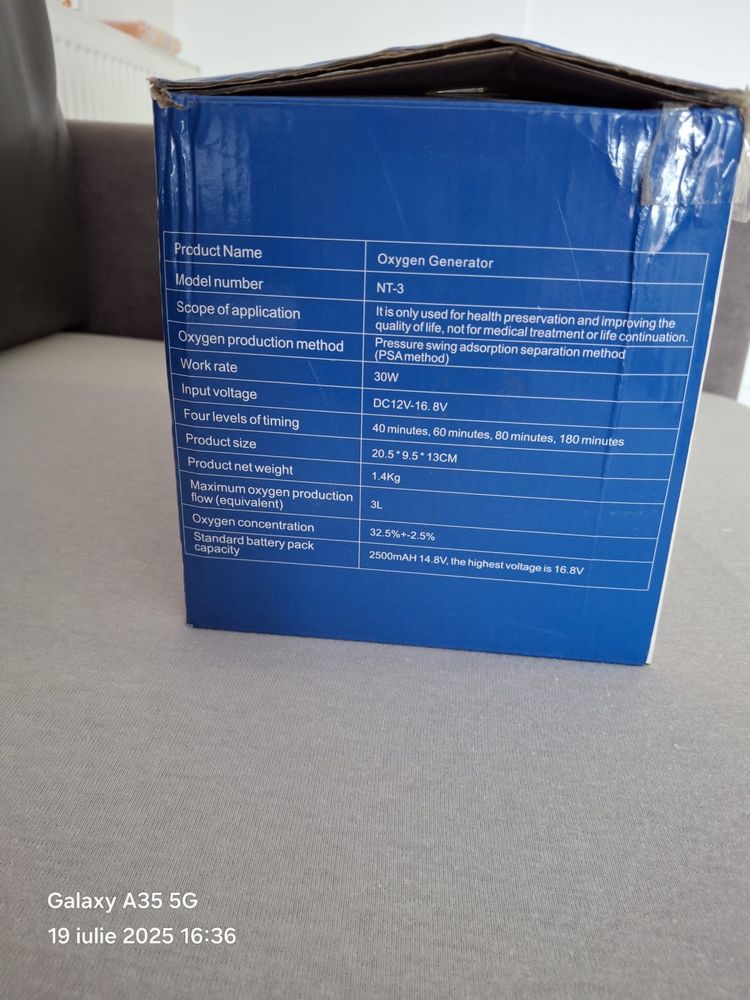 Aparat generator de oxygen Varon