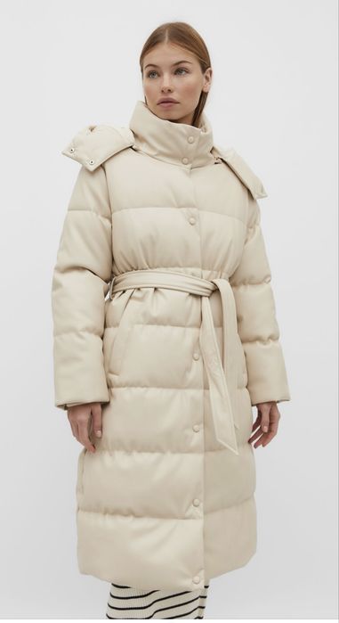 Geaca matlasata Stradivarius culoare ecru