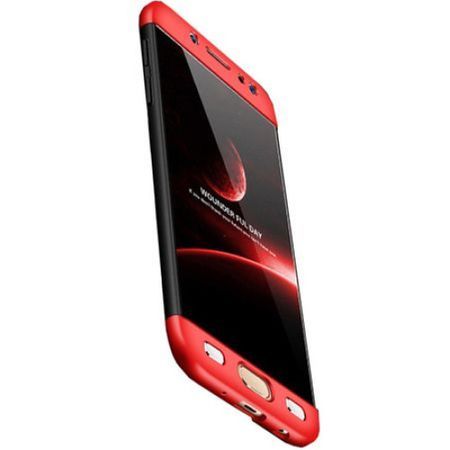 Husa pentru Samsung Galaxy J3 2017, GloMax 360 Negru-Rosu