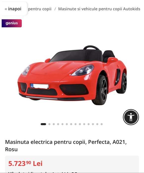 5000 de lei una noua! Masinuta electrica copii.