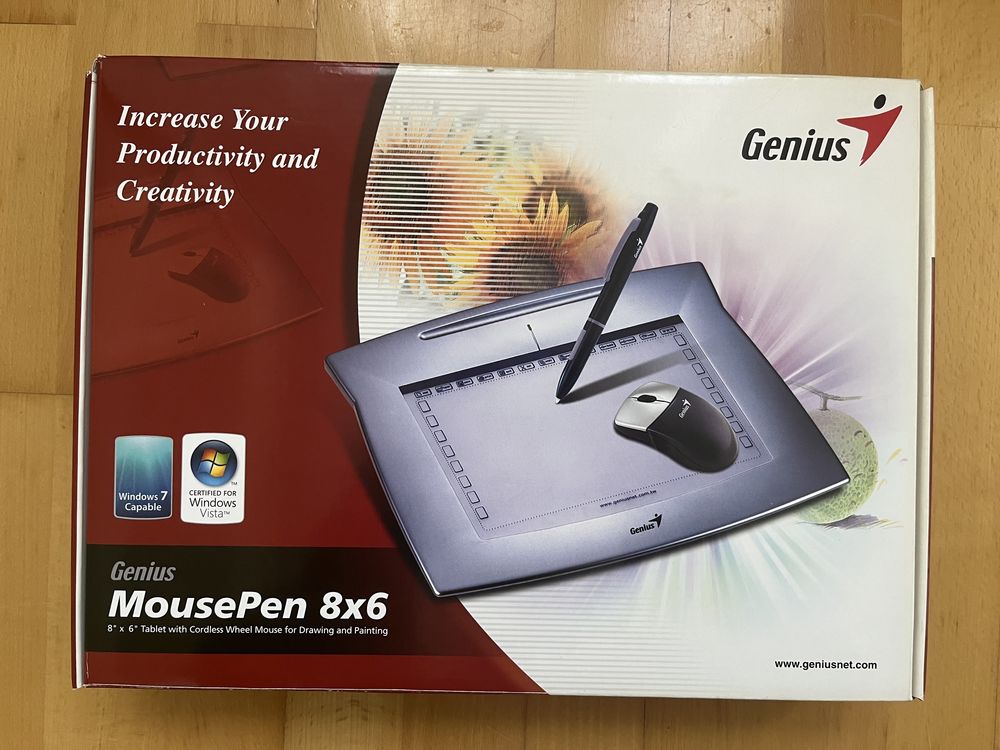 Tableta grafica Genius mouse + pen compatibil pc mac windows 10 wacom