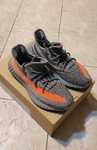 Adidasi Yeezy Grey&Orange 350 Carbon Beluga