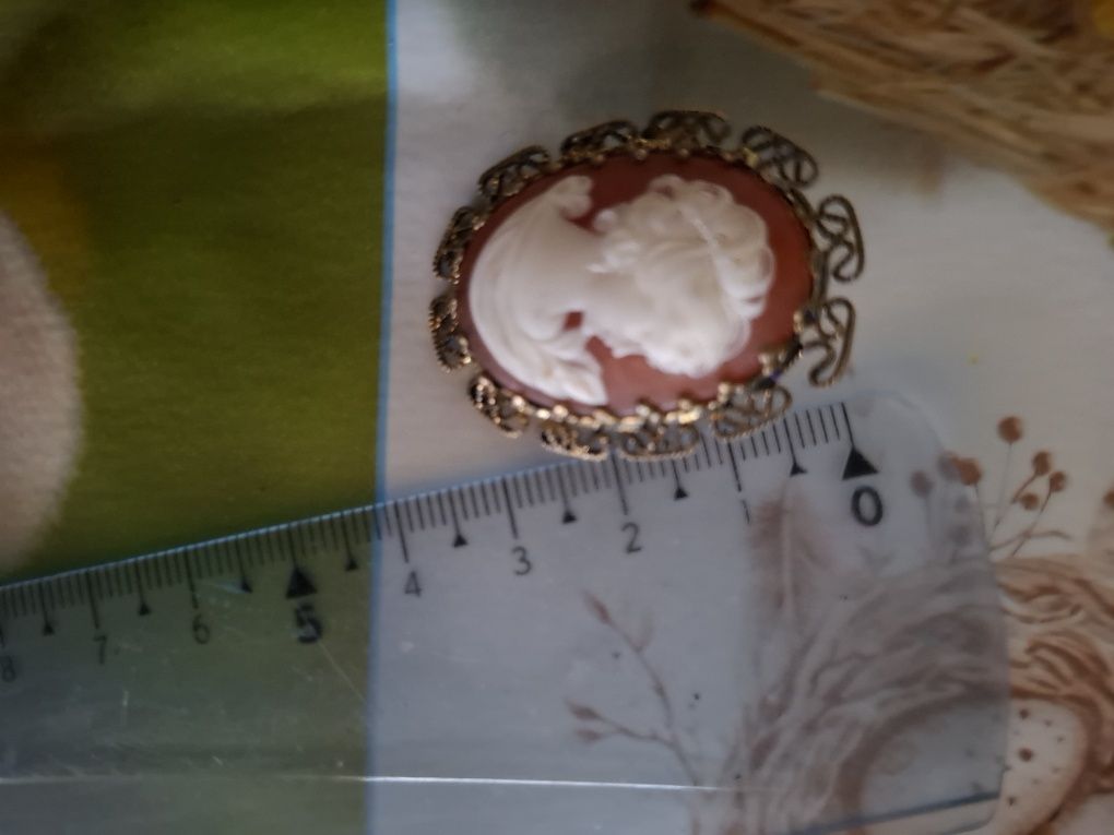 Brosa cu Camee Franta 3,5 cm lungime