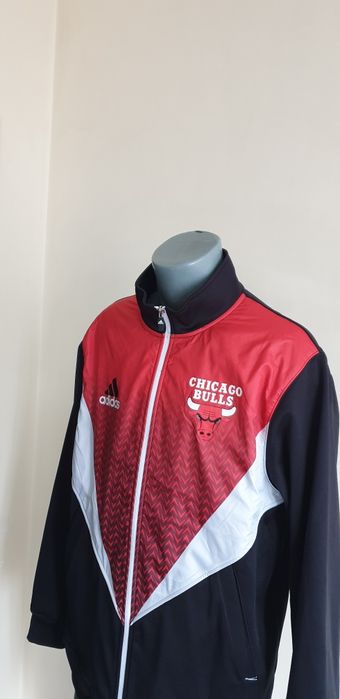Adidas Chicago Bulls Mens Full Zip Sz L НОВО! ОРИГИНАЛ! Мъжко Горнище!