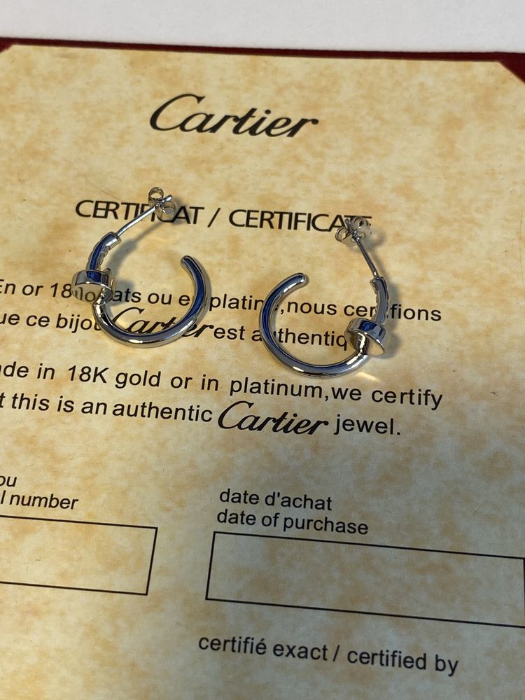 Cercei Cartier Cui White Gold 750