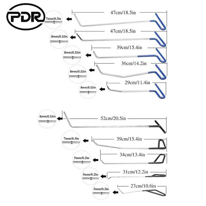 PDR инструменти за изправяне комплект вдлъбнатини градушка вакуум пдр