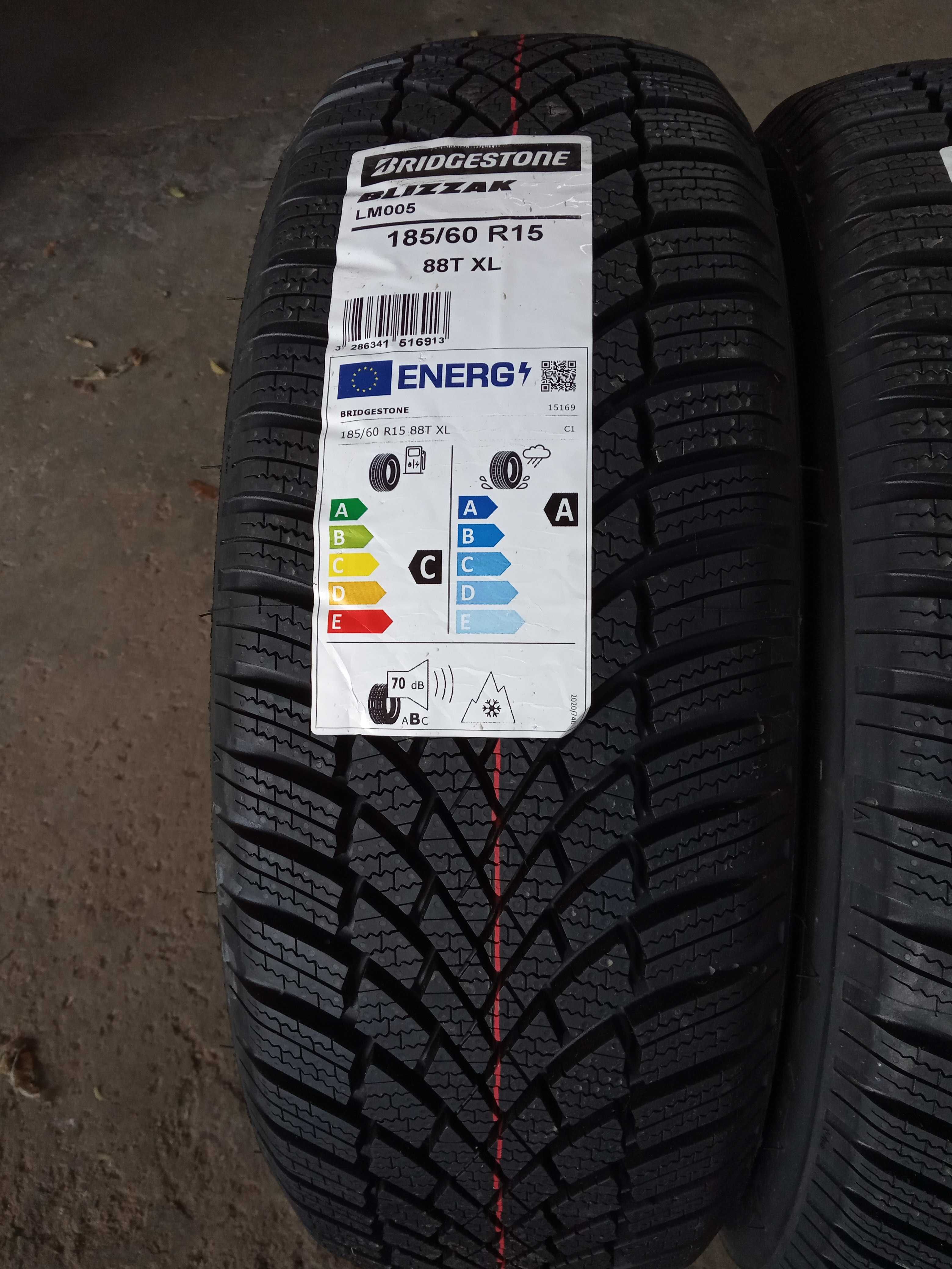 2 Нови зимни гуми 185/60R15 Bridgestone Blizzal LM005 XL 88T DOT1324
