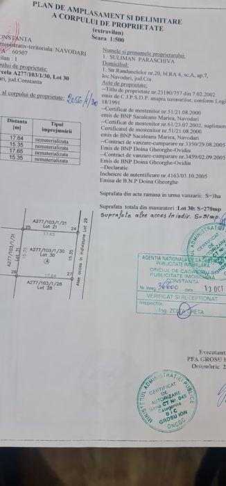 Teren intravilan/extravilan in Navodari la Marea Neagra