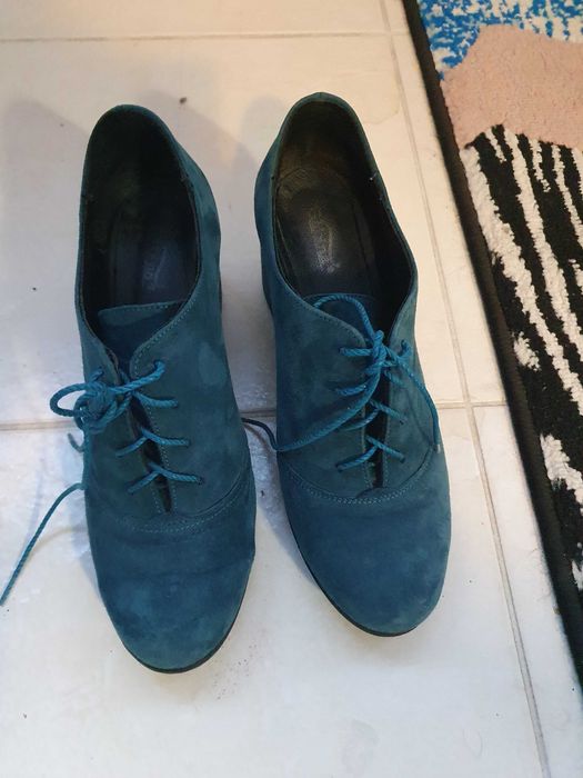 Зелени дамски обувки