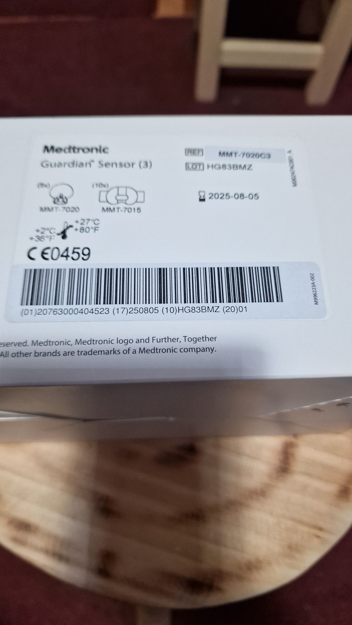 Medtronic guardian Sensor 3