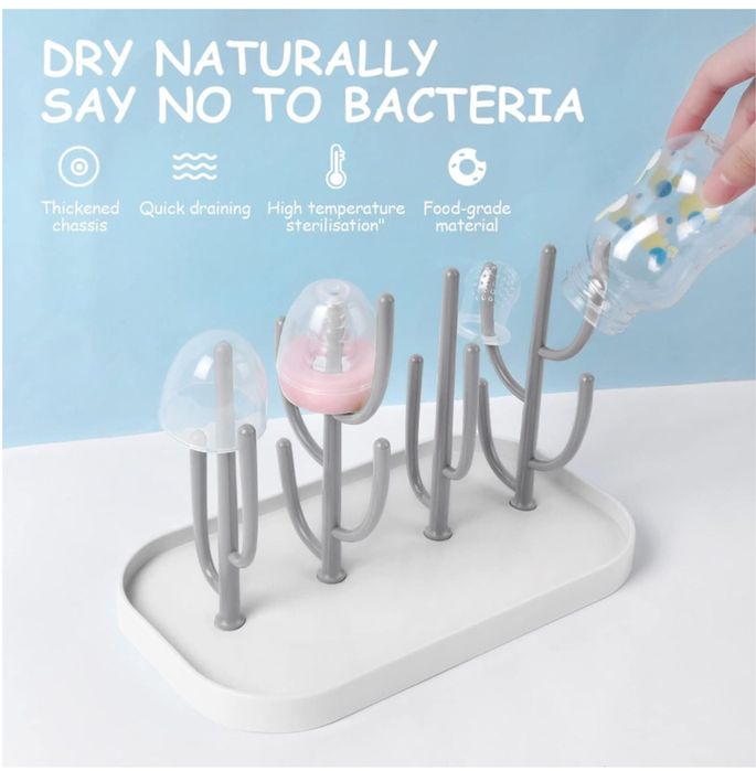 Suport Pentru Uscarea Biberoanelor tip cactus cu tava detașabilă