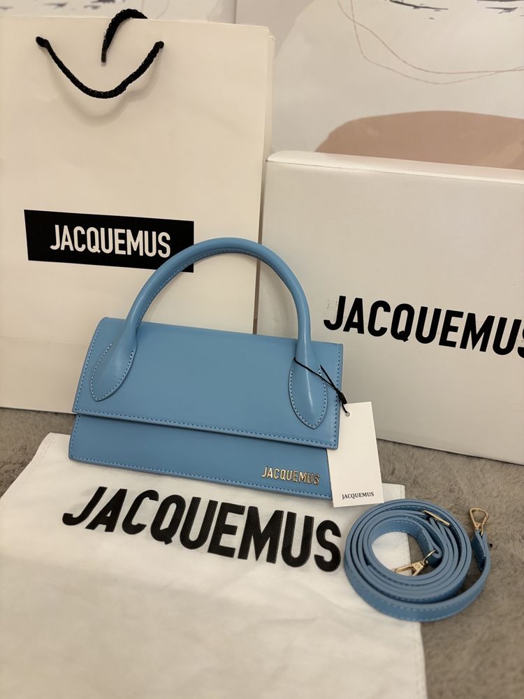 Geanta/Poseta Jacquemus Le Chiquito Long blue