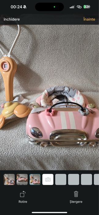 Jumper trambulina bebelusi masinuta roz