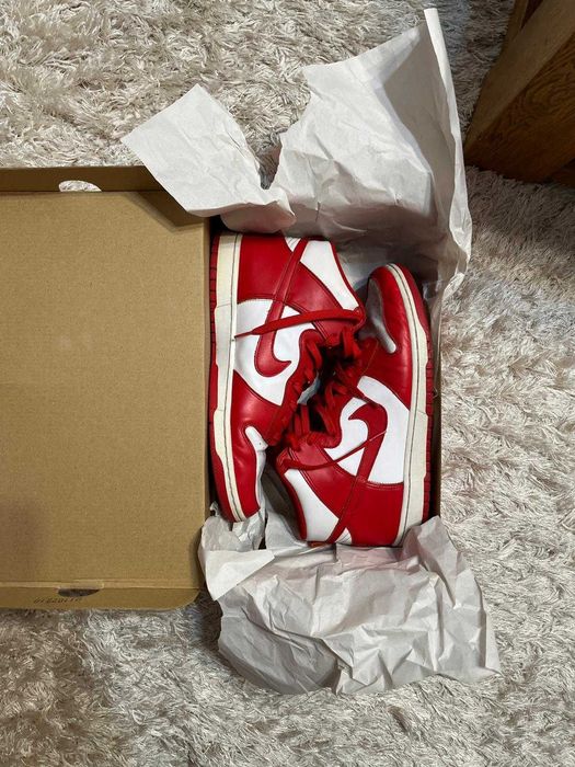 Nike Dunk rosu cu alb - marimea 46