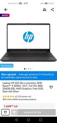 Laptop HP 255 G8 procesor Ryzen 3, 8GB RAM