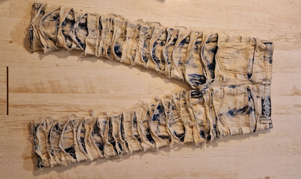 Blugi culoare albastru prespalat