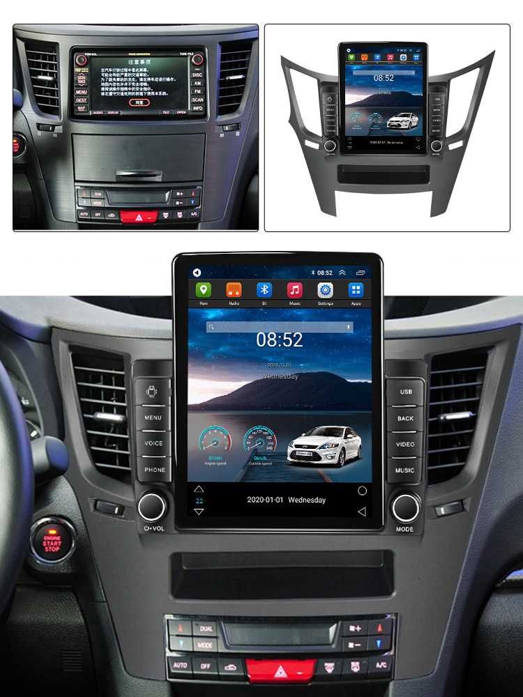 Navigatie Subaru Legacy Outback 2009-2014,Tesla,Android,2+32GB ROM,10"