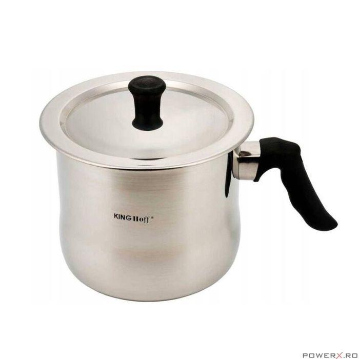 Oala pentru fiert lapte, inox, cu capac, 1.5 litri Kinghoff