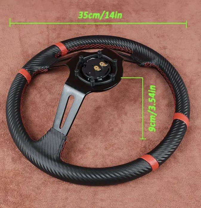 прдава се  ЧИСТО НОВО!! спортно дрифт кормило с карбонови влакна