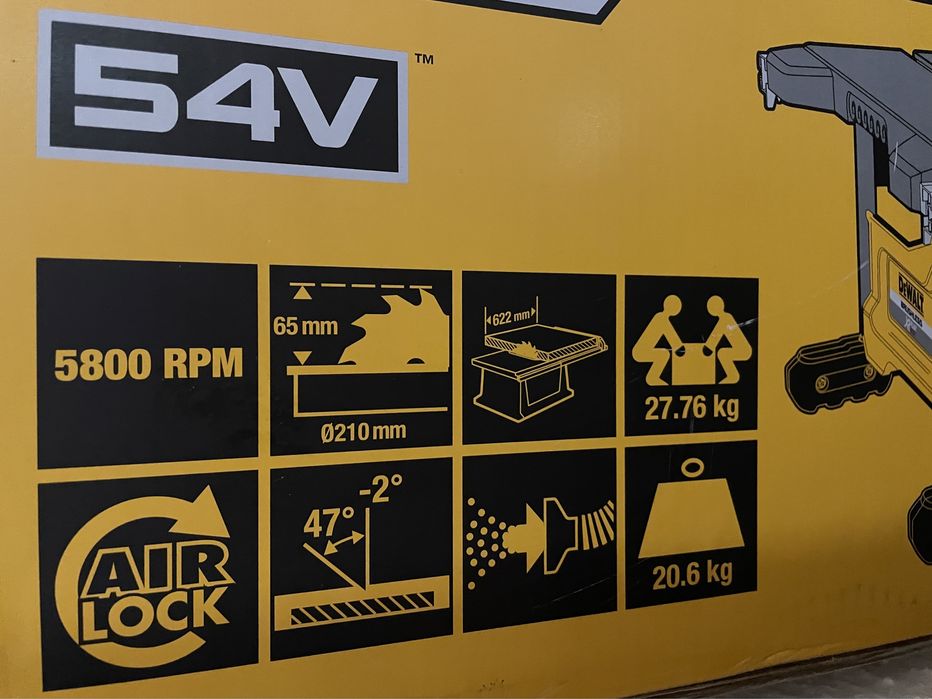 DeWALT DCS7485T2-QW XR. FLEXVOLT 54V. Circular de Banc. Original Nou !