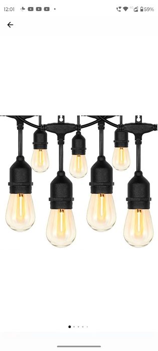 Ghirlanda luminoasa (instalatie becuri) exterior IP65 – 20 metri, 20 b