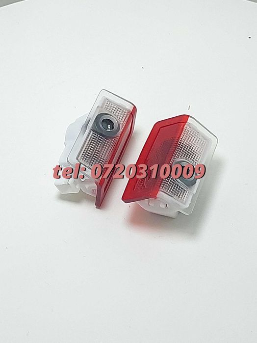 Set 2 Proiectoare Led Cu Logo Mercedes A B C E M Class
