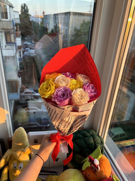 Trandafiri din satin