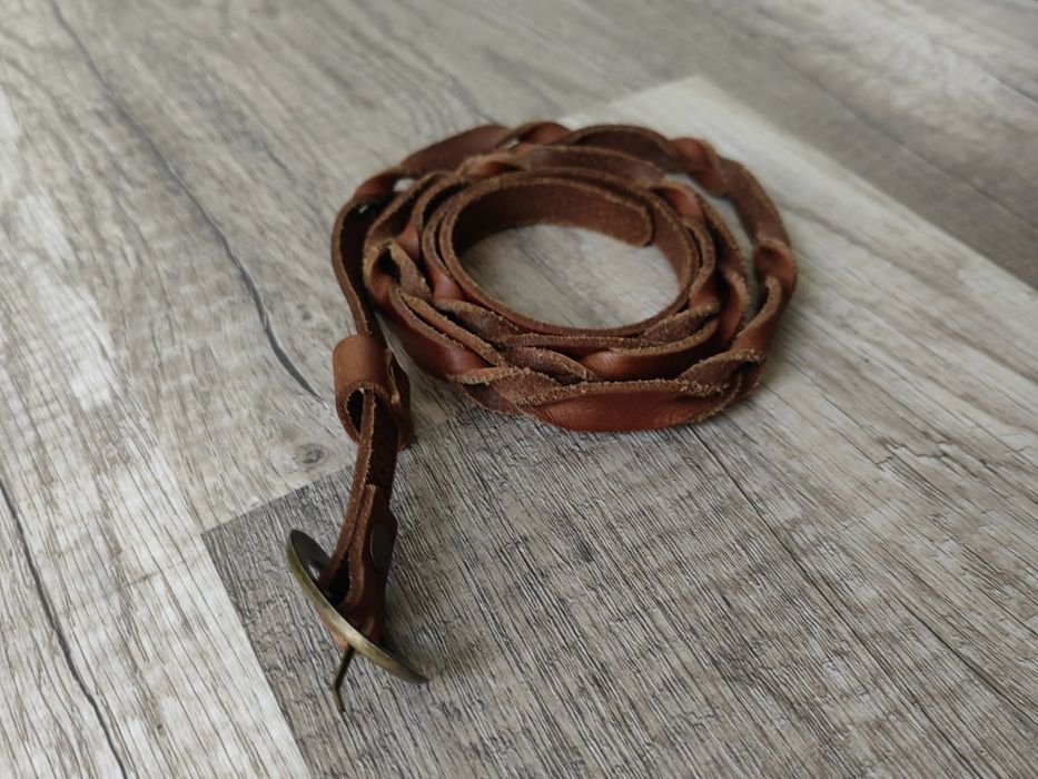 Кафяв колан от естествена кожа