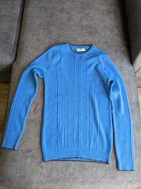 Новый, яркий, синий, тёплый, шерстяной, турецкий свитер 48 размер