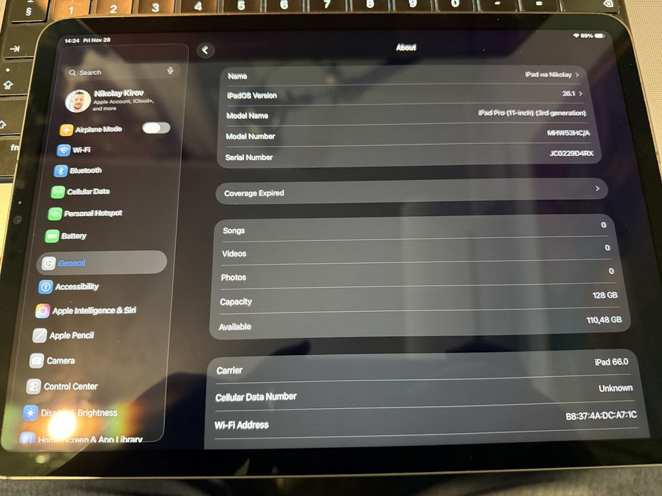 Ipad Pro 11” M1 128gb Wifi+Cellular