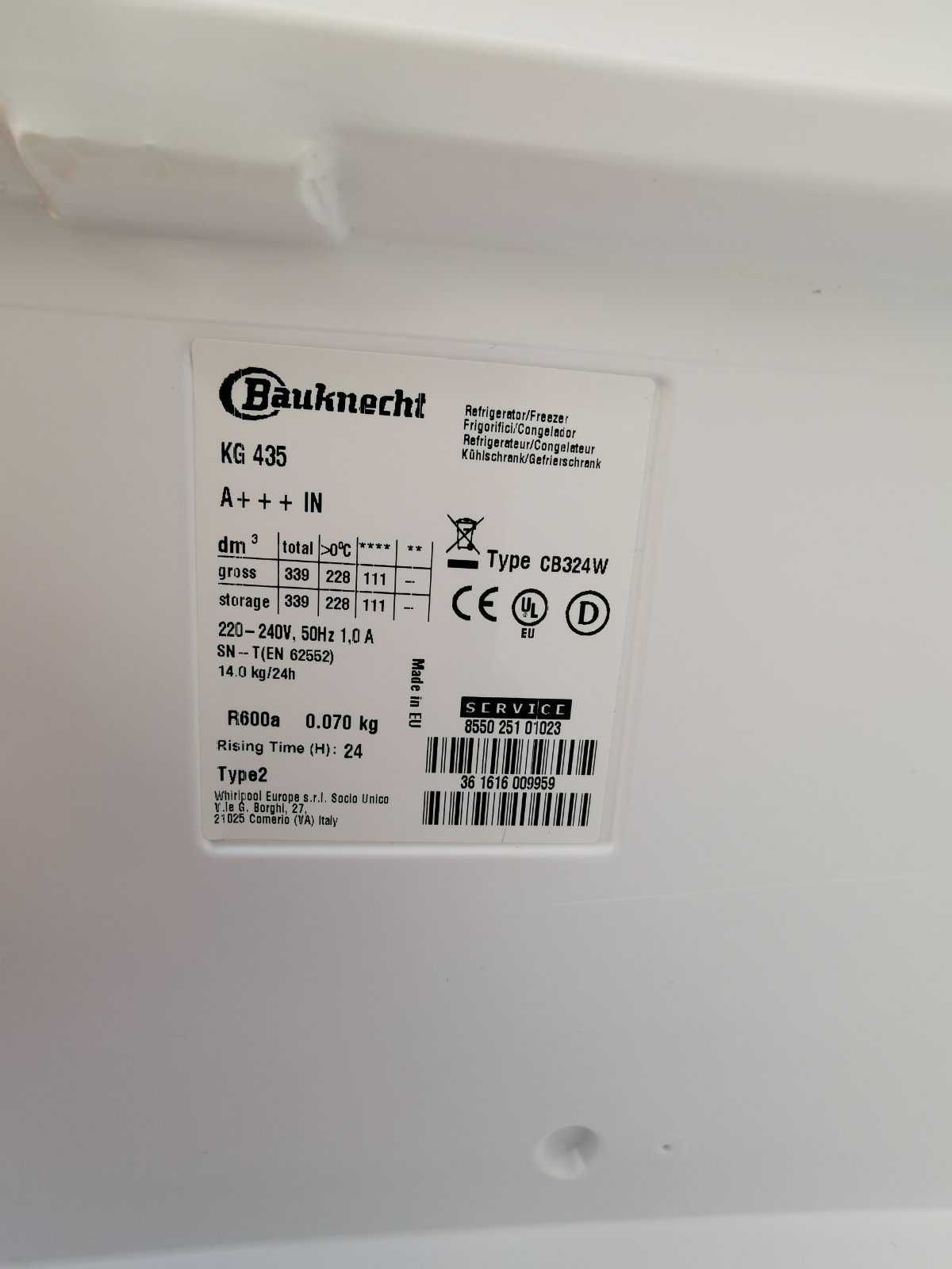 Хладилник с фризер на части BAUKNECHT KG435 CB324W