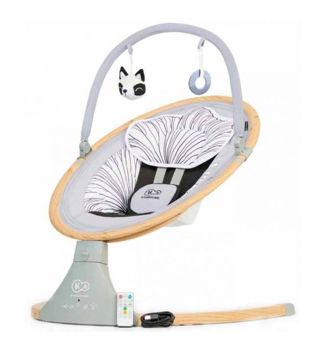 Електрическа люлка/шезлонг KinderKraft LUMI, Дървен
