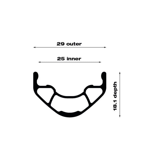 Jante Roată WTB USA KOM Tough i25 29" 32H jenti rafuri noi set