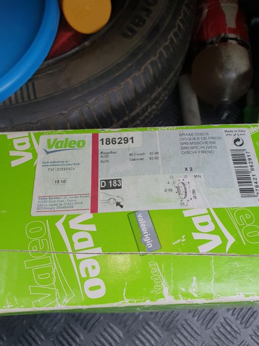 Discuri de frana Valeo 186286  si 186291 pentru Honda, Rover,Audi