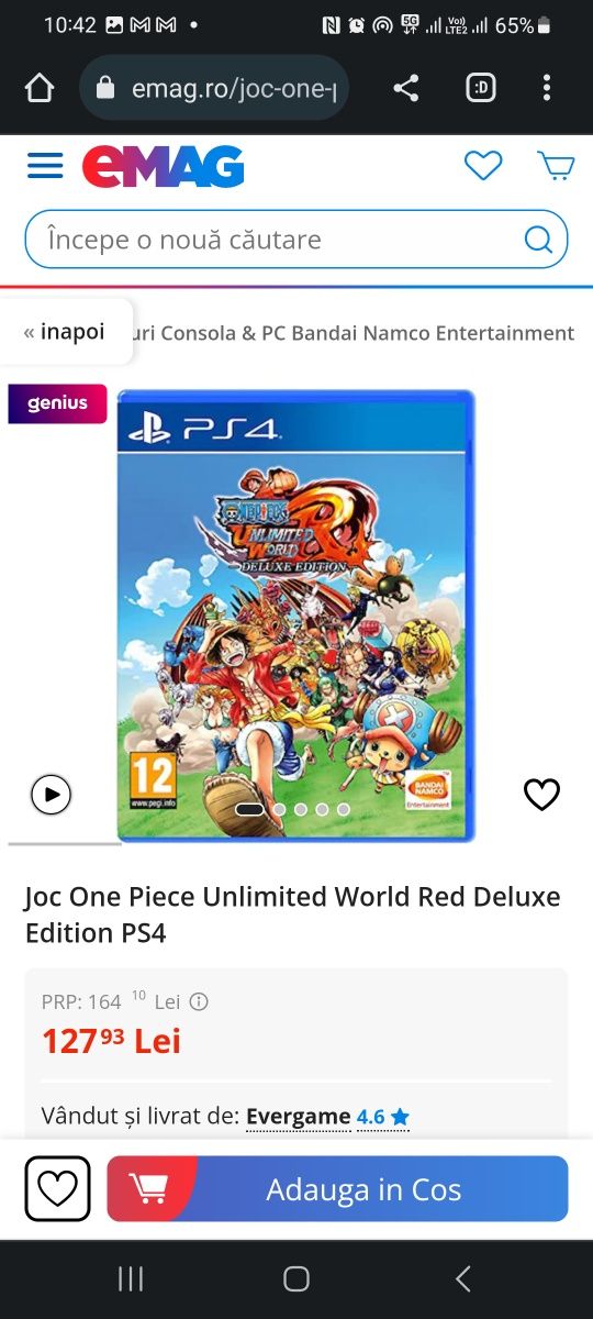 Joc One Piece Unlimited World Red Deluxe Edition PS4