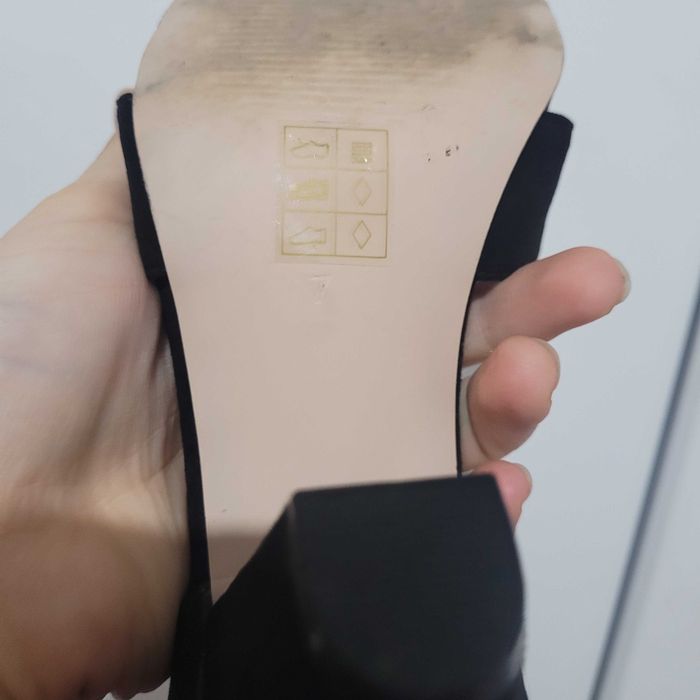 Sandale tip pantof cu toc asos 38.5 negru