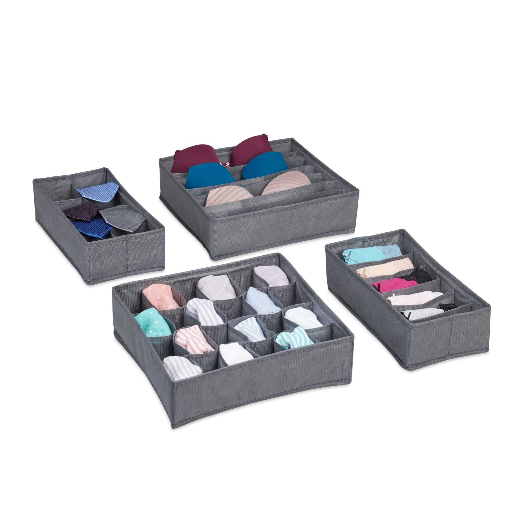 Set organizator lenjerie corp 4 piese, pentru sosete sutiene chiloti