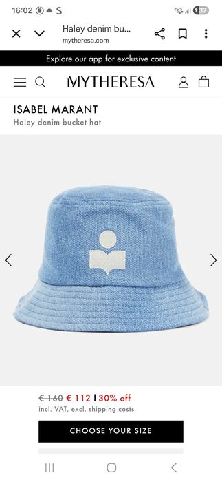 Шапка идиотка (bucket hat) Isabel Marant